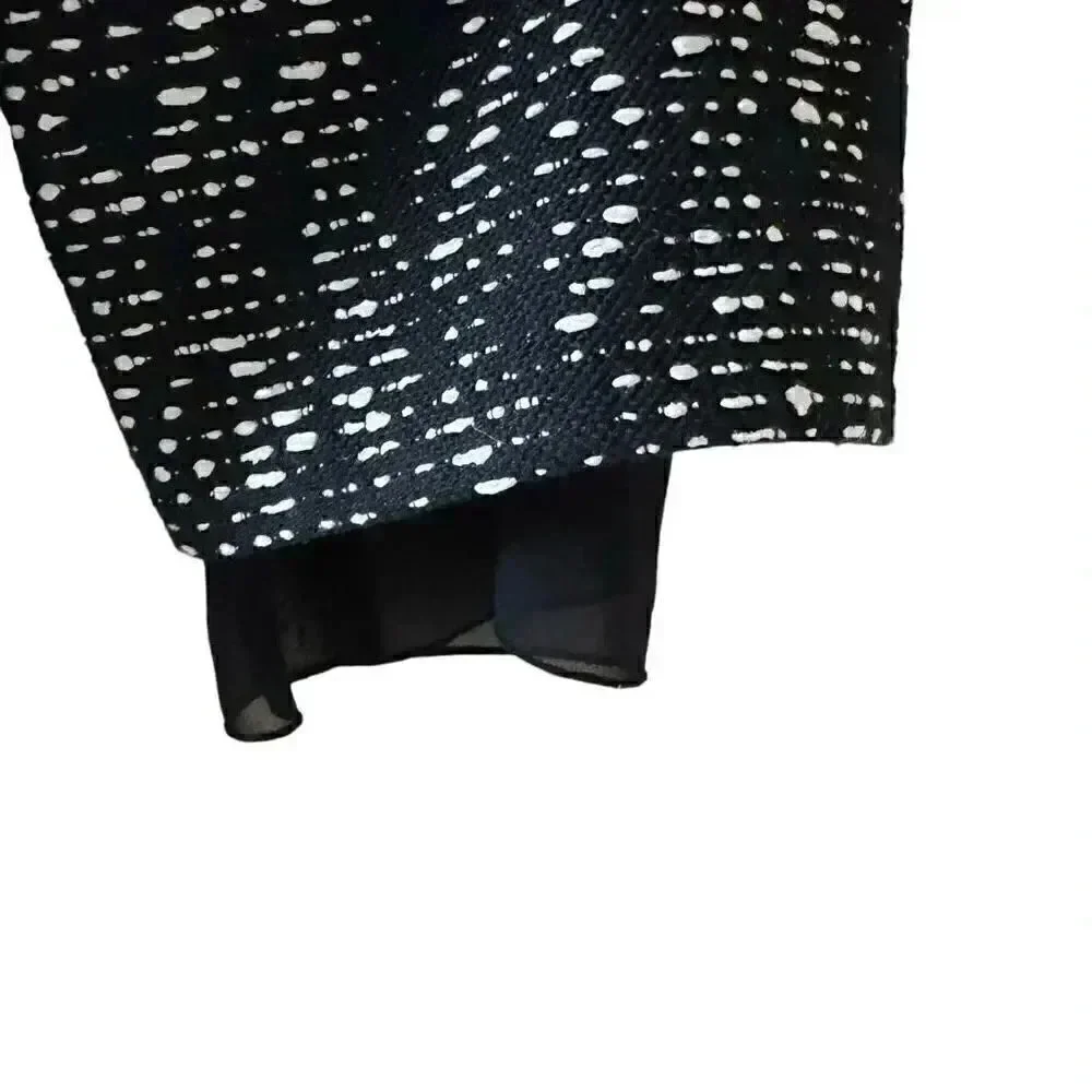 Lafayette 148 Women’s Blazer Black White Flat Hook and Eye Closure Versatile 12